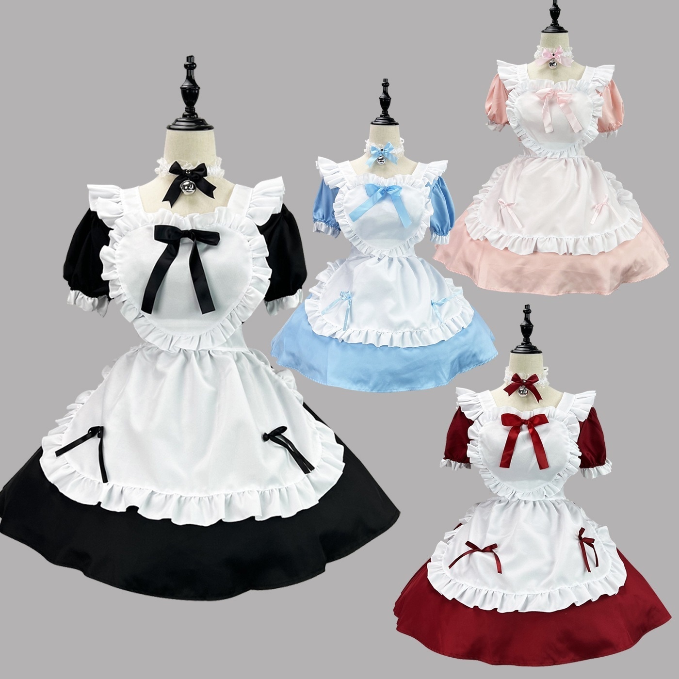 日韓黒クラシックメイド服アリスソフト妹ロリータメイドスカートカフェワンピース