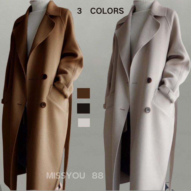 アウター ニュースタイル おしゃれ 高級感 ラシャ コート 気質 ゆったり ロング丈 コート 通勤 トレンチコートAWアウター大人っぽチェスターコート