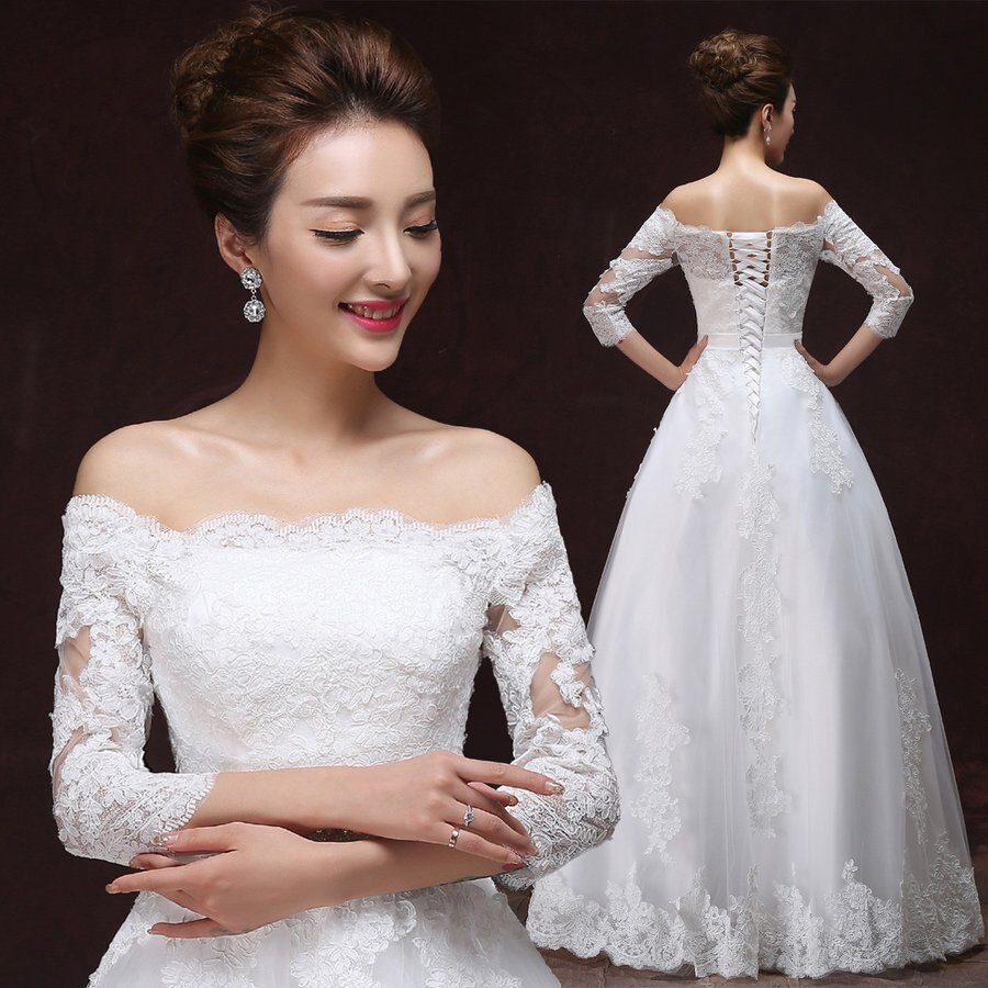 ウエディングドレス Aラインドレス 安い ウエディングドレス 二次会 エンパイア 結婚式 花嫁 ロン