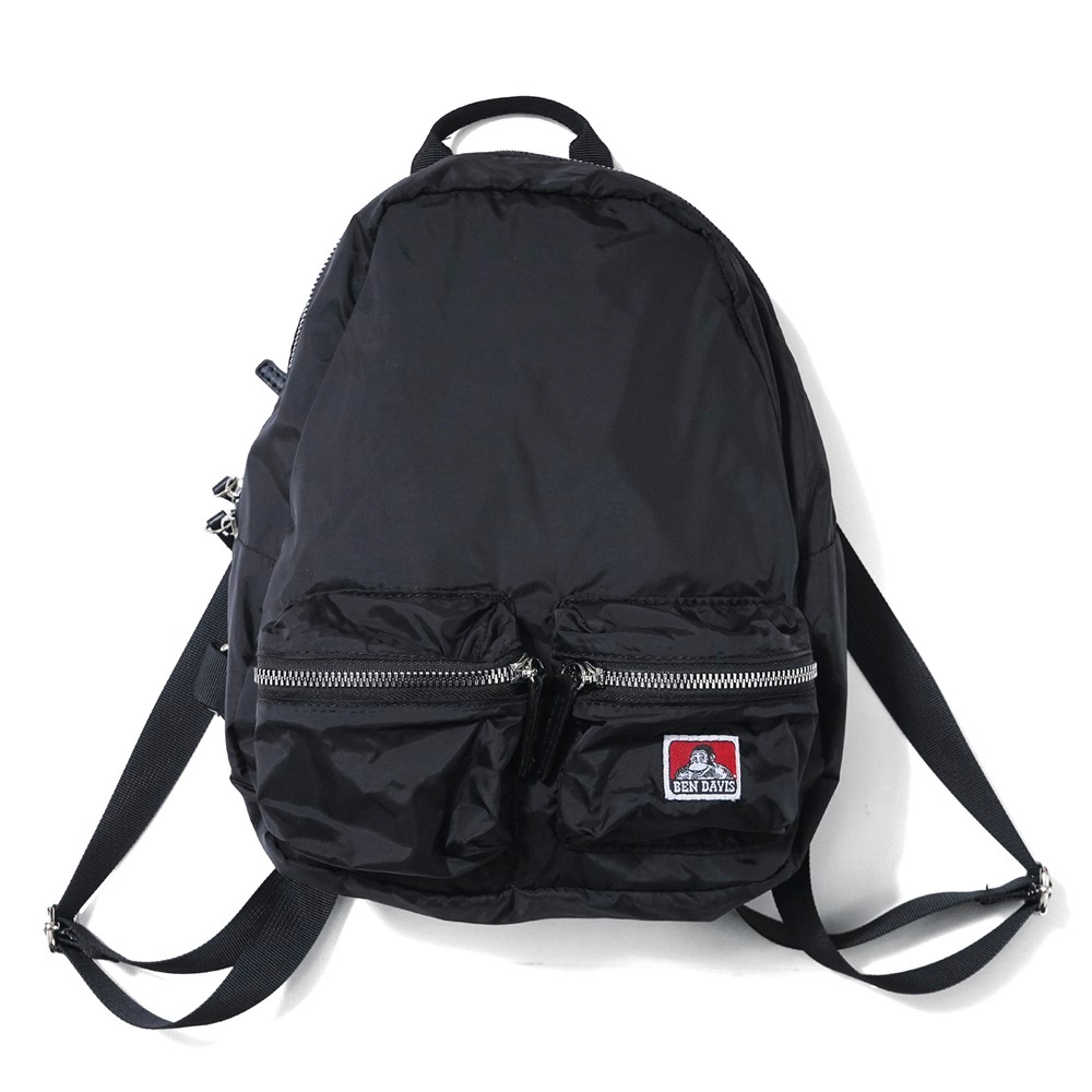 リュック リュッサック ミニ 6L 小型 黒 光沢 ナイロン レディース メンズ バックパック デイパック BDW-8384