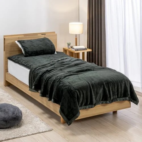 【期間限定特価】NEWヤマダオリジナル かなりあったか毛布 HOT STYLE ダブル:約180ｘ200cm グリーン