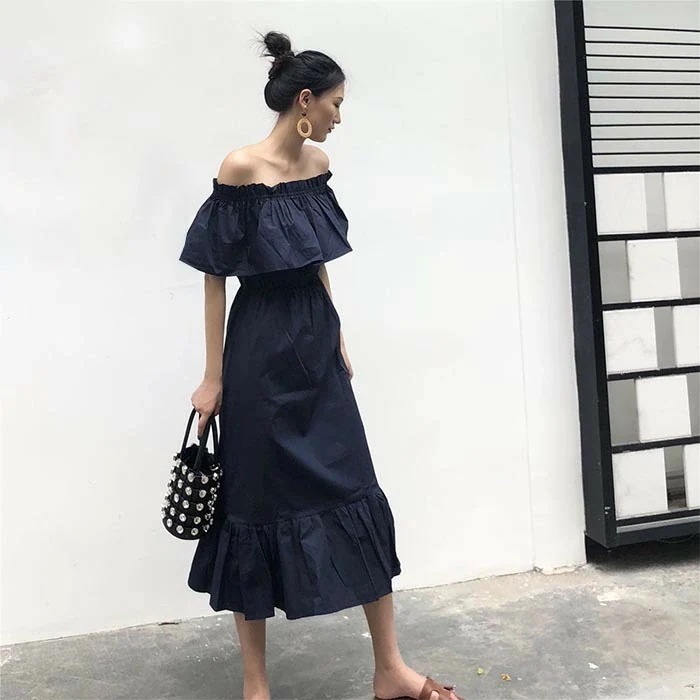 【急速出荷!】ロングワンピース フリル袖フリルワンピース ロング丈 ノースリーブ ハイウェスト スカラップ レース 刺繍 コットン 夏ワンピース リゾート 海 プール ホワイト 大人可愛い キュート 4,713円