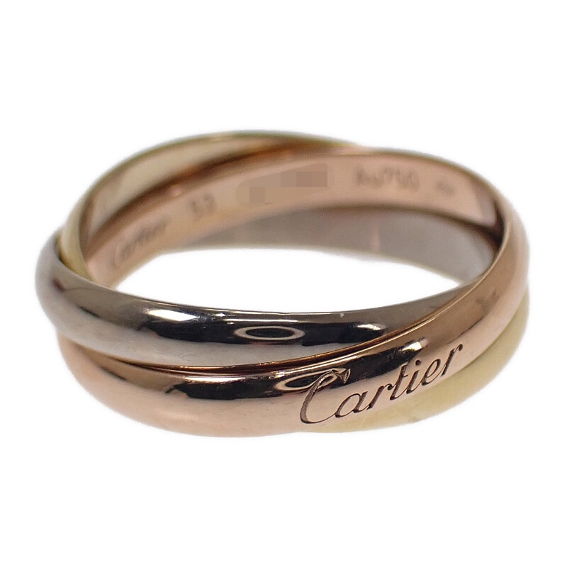 トリニティSM 13号 B4086153 リング 指輪 K18YG イエローゴールド K18PG ピンクゴールド K18WG ホワイトゴールド 53 レディース 美品 人気 定番【Aランク】