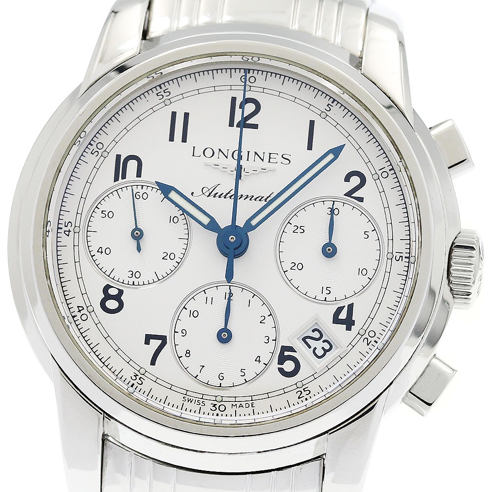 ロンジン LONGINES L2.753.4 サンティミエ クロノグラフ デイト 自動巻き メンズ 良品 _963347【中古】