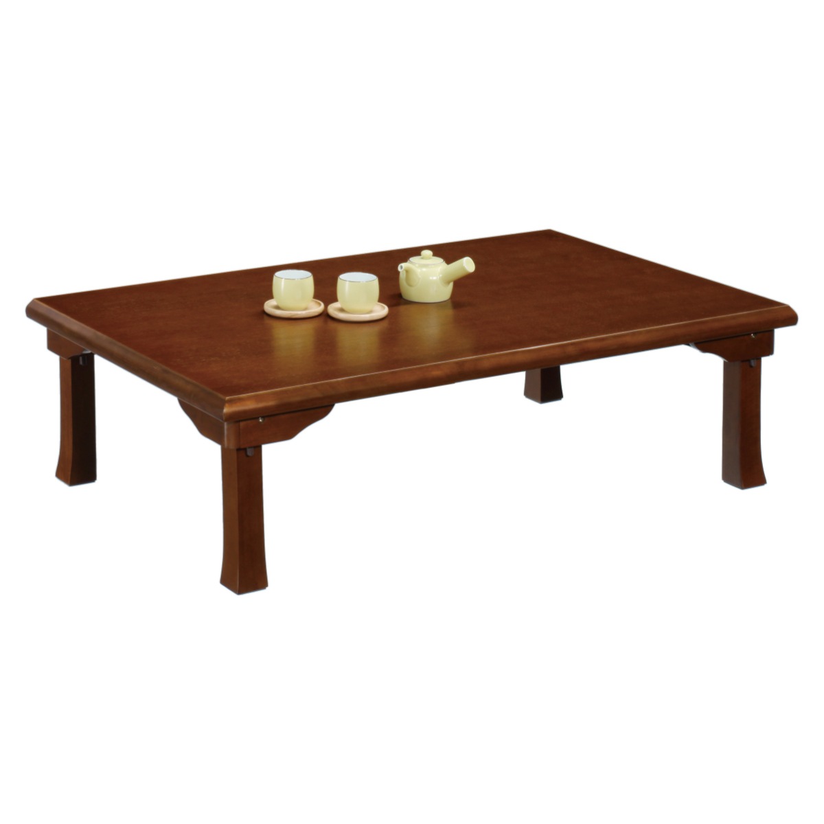 ローテーブル 幅120x奥行75x高さ34cm 折脚座卓 陸奥2 座卓 テーブル 折りたたみ 脚 机 センターテーブル 和 和室 折れ脚 木製 天然木 長方形 座敷机 リビングテーブル