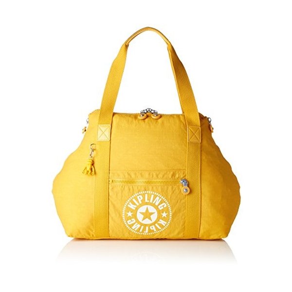 Kipling ART M Canvas & Beach Tote Bag， 58 cm， 26 liters， Yellow (Lively Yellow) 並行輸入品