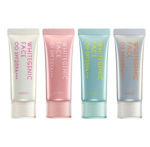 Al　bion　ホワイトジェニック フェイス　40ｇ4色 SPF25 PA+++　美容液メイクアップベースファンデーション　正規品