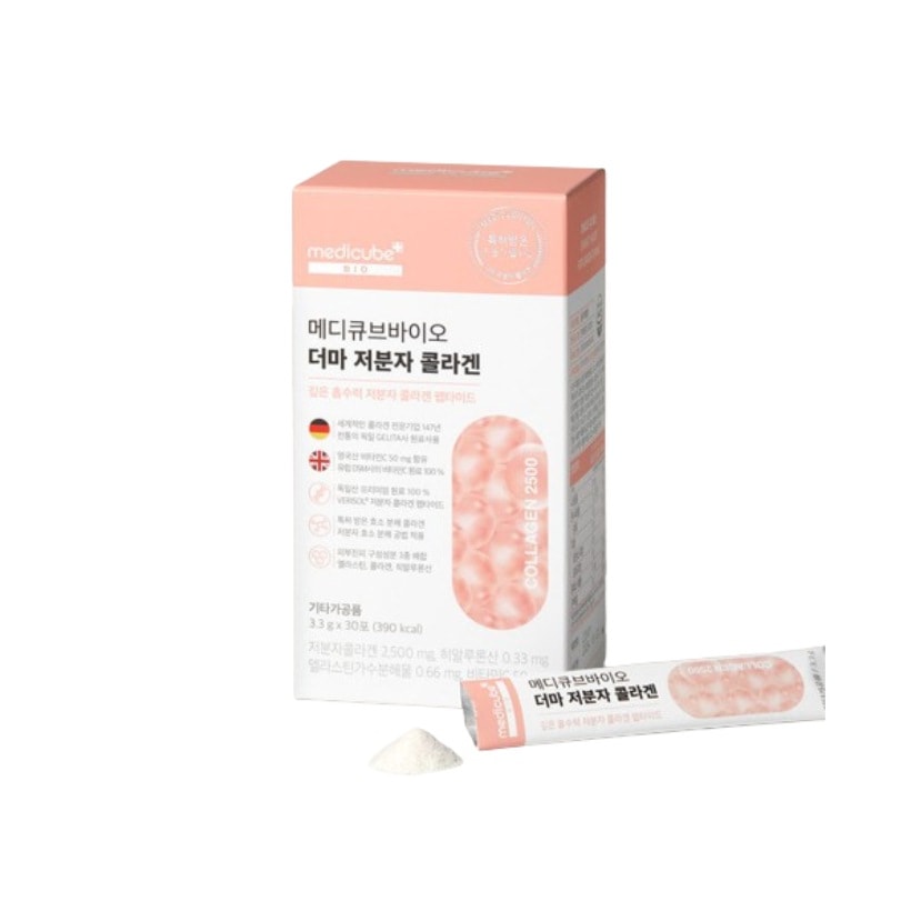 [New] ダーマ低分子コラーゲン, 30包(30日分) #低分子コラーゲン2,500mg #チェリー味