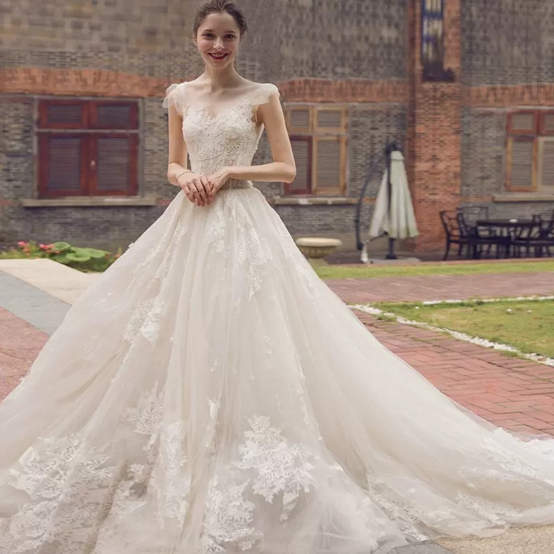 ウェディングドレス レディース 二次会 花嫁ドレス 結婚式 パーティードレス マーメイドライン レトロ オフショルダー Vネックサテン　ライドウェディング(M-0049) 16,900円