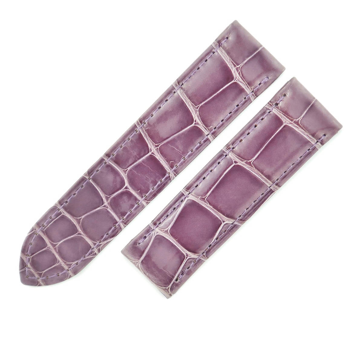 KD43ZS40 レディース 未使用 純正 替え クロコ レザー 本革 バンド ベルト Dバックル用 19ｍｍ シャイニーパープル 紫 14,888円