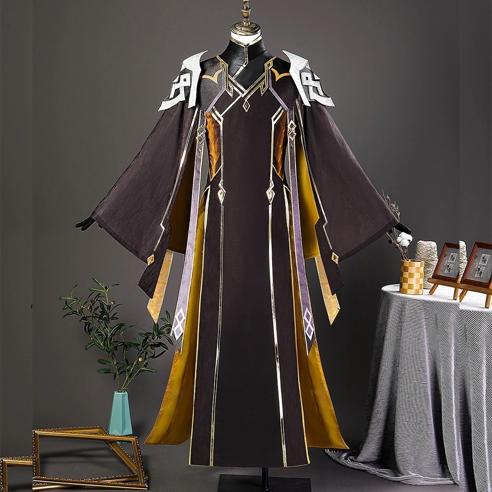 仮装 変装 ハロウィン コスチューム コスプレ衣装 鍾離 岩王帝君 岩神モラクス げんしん Genshin 原神 スーツ ハロウィン 2023年新作入荷コスプレ