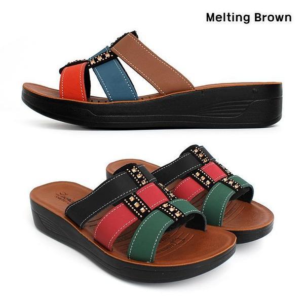 女性 カジュアル ストラップ プラットフォーム サンダル 3.5cm