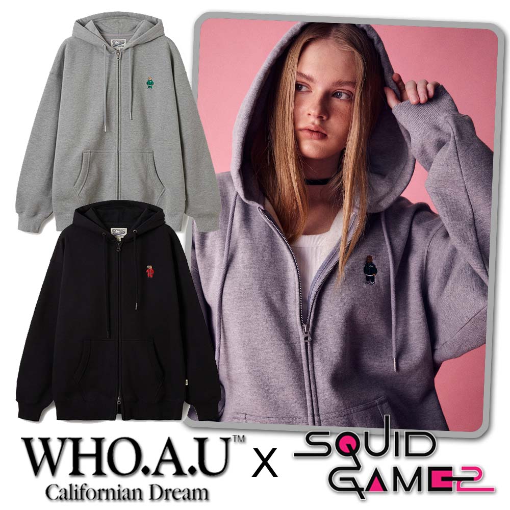 [WAU x SQUID GAME] Steve Hood Zip-up 2color イカゲーム スティーブ フード ジップアップ 2種 / ユニセックス 8,429円
