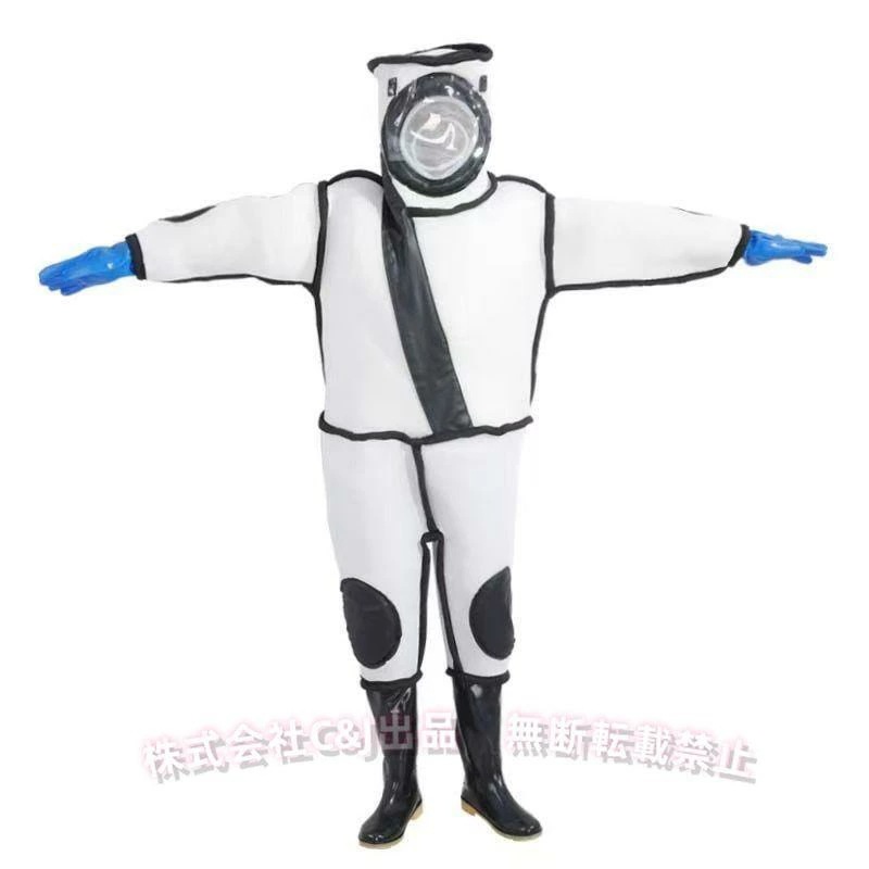 スズメバチ防護服 蜂駆除用つなぎC&J（株)フェイスネット付き 通気性 作業服 害虫駆除 虫よけ 保護装備 万全防護 蜂の巣対策 安心作業