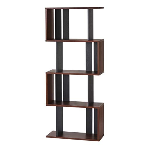 色：ダークブラウン サイズ：高さ約140cmタイプ 白井産業 ディスプレイラック ダークブラウン 約