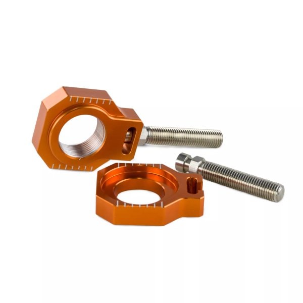 Cnc リア アクスルブロックチェーンアジャスターktm 125 200 250 300 350 450 sx sxf xc xcf 2013-2019