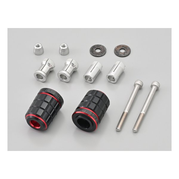 バーエンド スズキ / 汎用 ハンドル内径φ14-19 BRICK レッド 35483