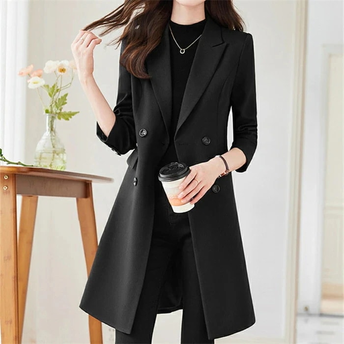 テーラードジャケット レディース スーツ 春秋 コート スーツジャケット フォーマル トップス 長袖 アウター 大きいサイズ ロング丈 着痩せ お洒落 通勤 OL ビジネス 大人 上品 エレガント 美