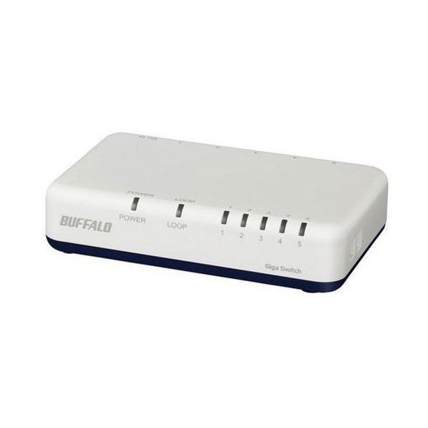 バッファロー Giga対応 スイッチングハブ 5ポート ホワイト LSW6-GT-5EP/WH