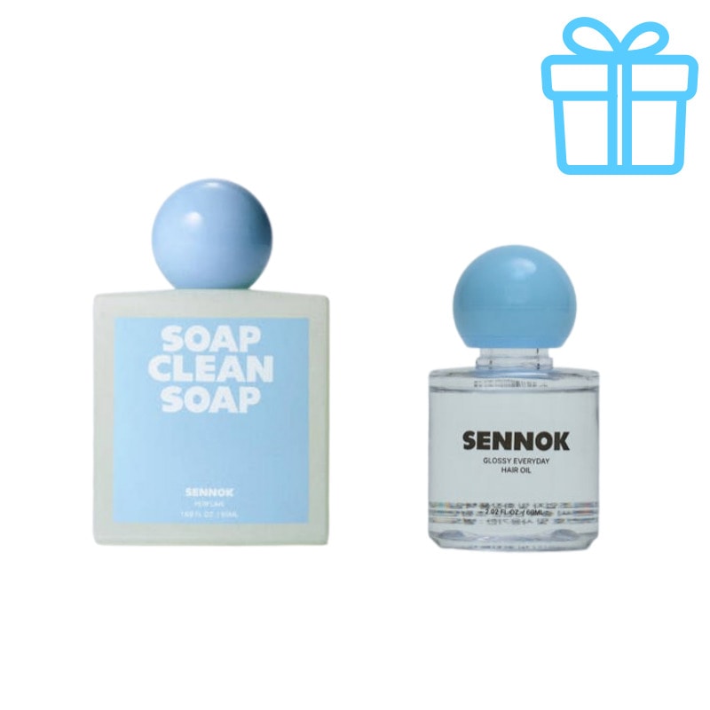 【香りケアセット】ふんわり石けんの香りで癒し時間 パフューム ソープクリーンソープ パフューム 50ml＋ヘアオイル 60ml／ギフトにもぴったり！+ ランダムギフト付き