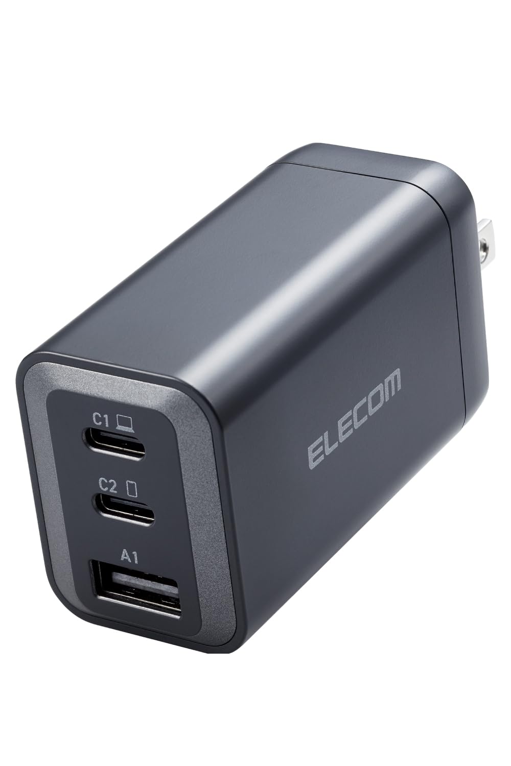 エレコム USB PD 充電器 65W 3ポート Type-C USB-A GaN採用 PPS対応 3台同時充電 折りたたみ式プラグ PSE技術基準適合 [iPhone 16 15 iPad Macb