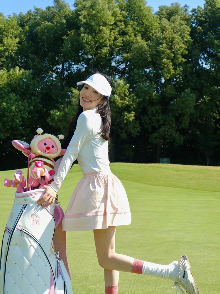 ゴルフウェア 春夏 レディース スポーツウェア スカート Aライン 長袖 日焼け止め POLO ポロシャツ ミニスカート 上下セット 白 ピンク 女性 テニスウェア 通気性 韓国風 おしゃれ 7,812円