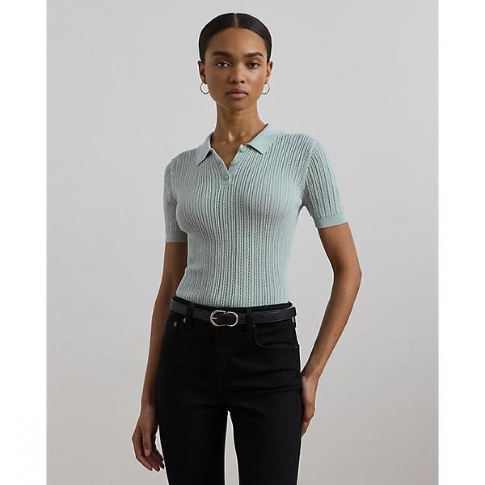 ローレンラルフローレンポインテルニットコットンブレンドポロセーター (WMLRSWESN820151400)