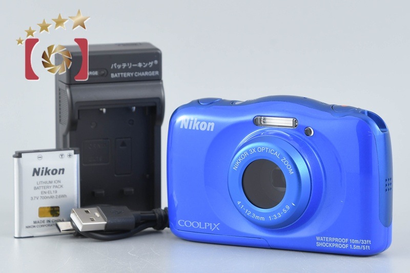 COOLPIX S33 ブルー コンパクトデジタルカメラ