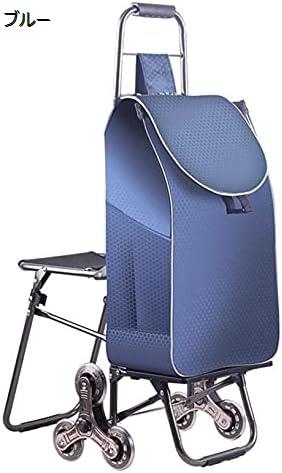 ショッピングカート イス付き 高齢者 買い物キャリー 6輪 折りたたみ 600Dオックスフォード布 雑貨 防水 保冷保温 軽量 バッグ付け 階段 固定ロープ付 運動会 ピクニック 家庭用 旅行用 アウ