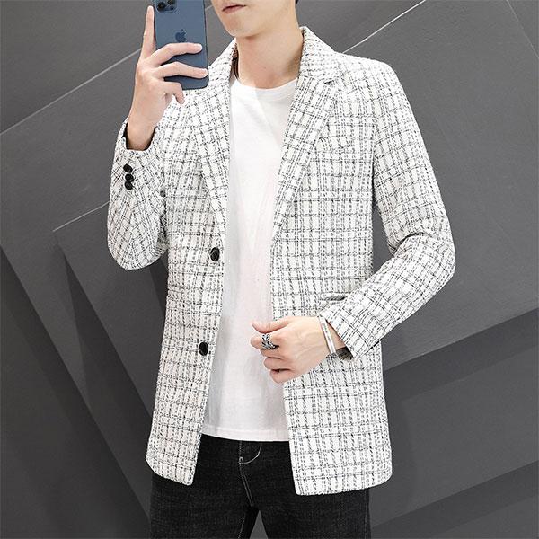 チェック柄 アニマル柄 テーラード ジャケット メンズ スーツ ブレザー 春 秋 服 アウター カジュアルスーツ 人気 おしゃれ 伸縮性