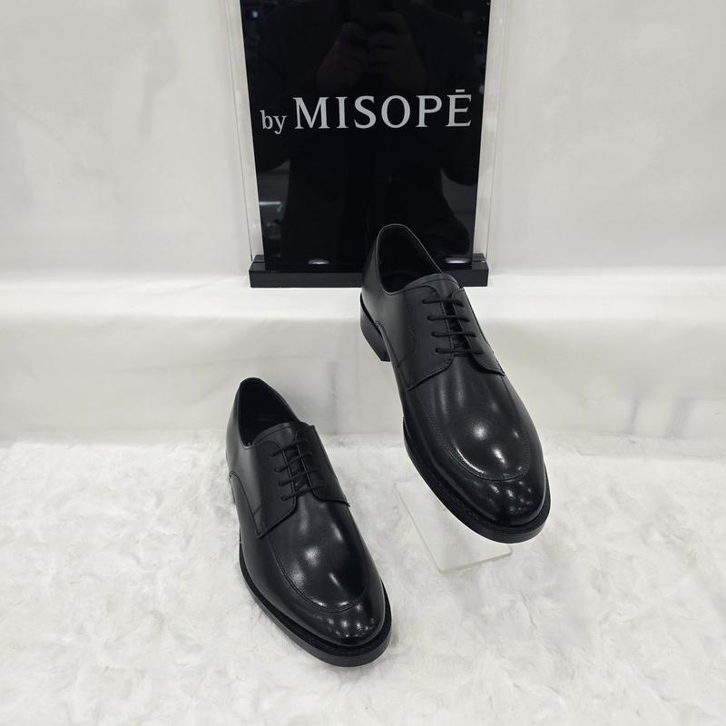 By 男性用 Uチップ ダービーシューズ 122HT431DZ011 BLACK 2 JJ