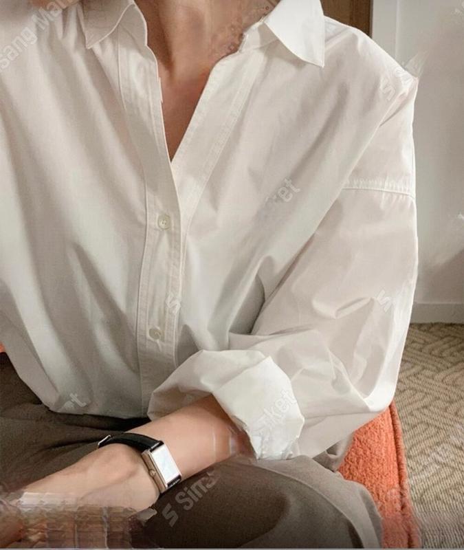 春の新作)コットンVネックシャツNB(オーバーサイズ春秋2026 5,081円