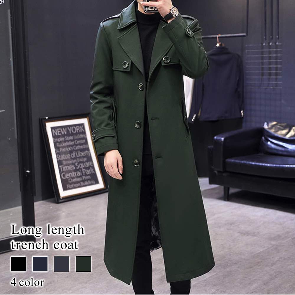 トレンチコート メンズ ロング丈トレンチコート ステンカラーコート 大きいサイズ ロングコート ビジネス ウール ショート ロング ファー 50代 20代 チェスターコート 英国 冬 コットン 春 ブ