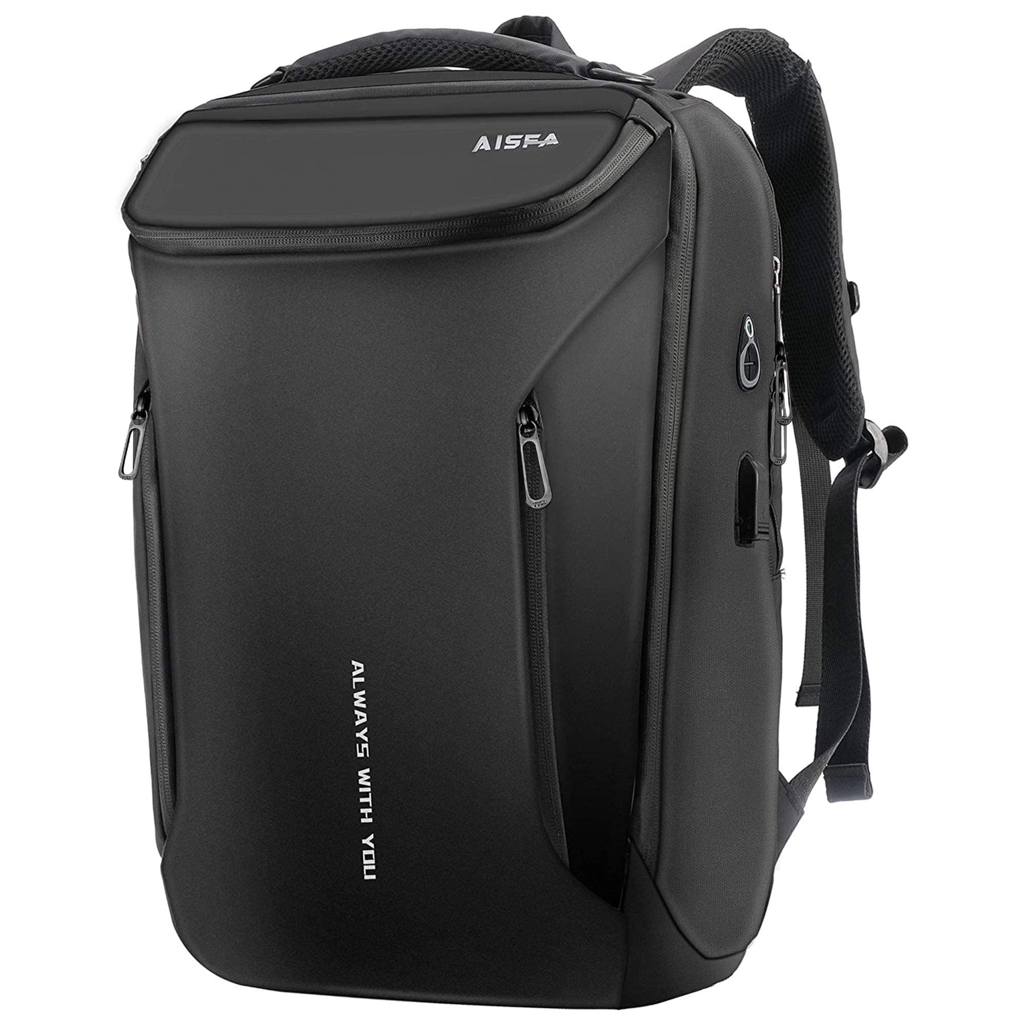 [AISFA] リュックメンズ ビジネスリュック リュックサック 17インチ PC ビジネス バックパック ラップトップバック bag大容量 USB充電機能付き30L 男女兼用 アウトドア旅行 学生