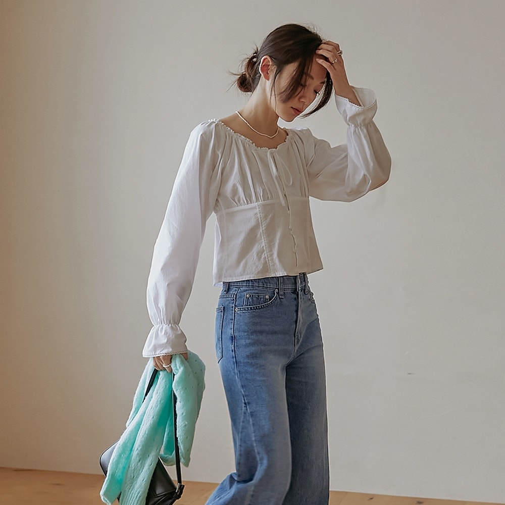 アレルオフショルダーレースブラウス