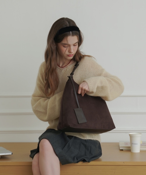【OVHEE】 Flume Suede Hobo Bag (3 colors) ショルダーバッグ 正規品