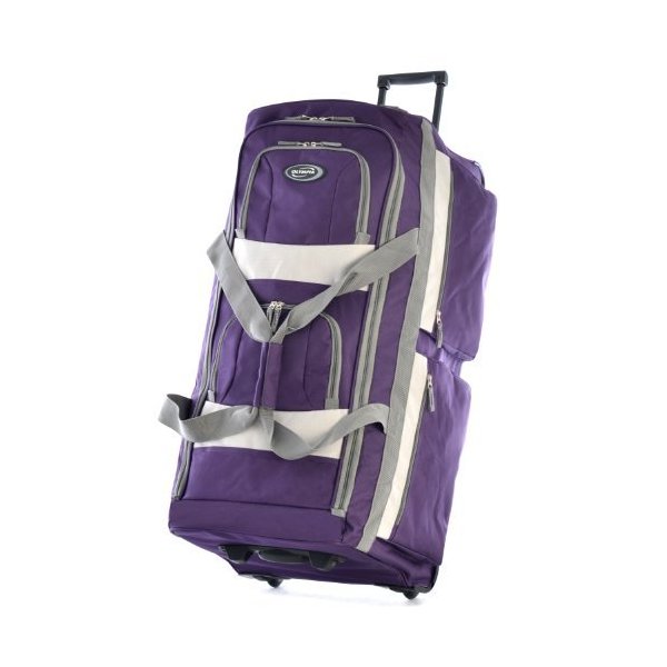 Olympia 8 Pocket Rolling Duffel Bag， Dark Lavender， 26 inch 並行輸入品