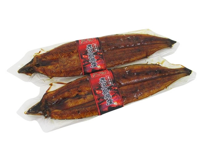 国産 =うなぎ蒲焼= 約180g前後 x2pc 真空パック入り 山椒/タレ付き 頭有腹開