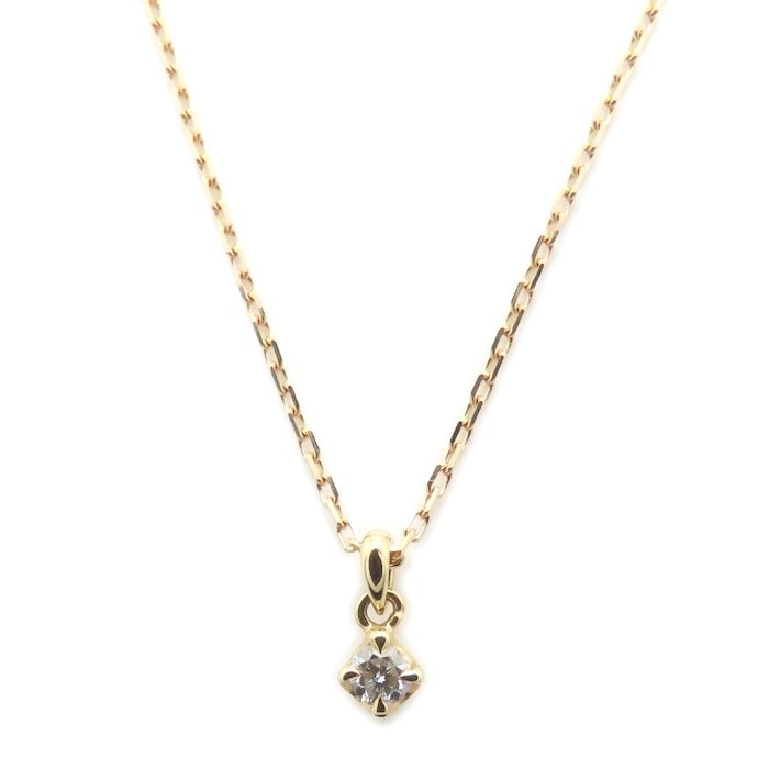 ダイヤモンド ネックレス ダイヤモンド0.03ct K18PG ピンクゴールド レディース/295001【中古】