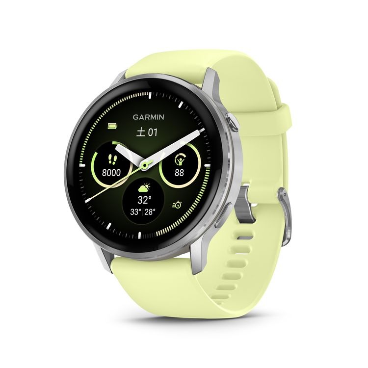 ガーミン Venu 4 Silver / Citron 45mm【Suica対応】スマートウォッチ 010-03014-32