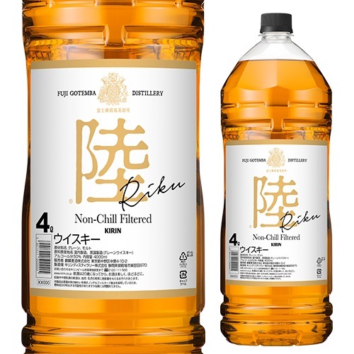 キリン ウイスキー 陸 PURE&MELLOW 4000ml 4L 50度 富士 御殿場蒸溜所 八幡