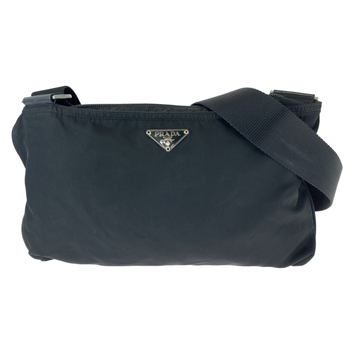 テスート 三角ロゴプレート ブラック 黒 シルバー金具 ナイロン ショルダーバッグ 斜め掛け ポシェット レディース 406765