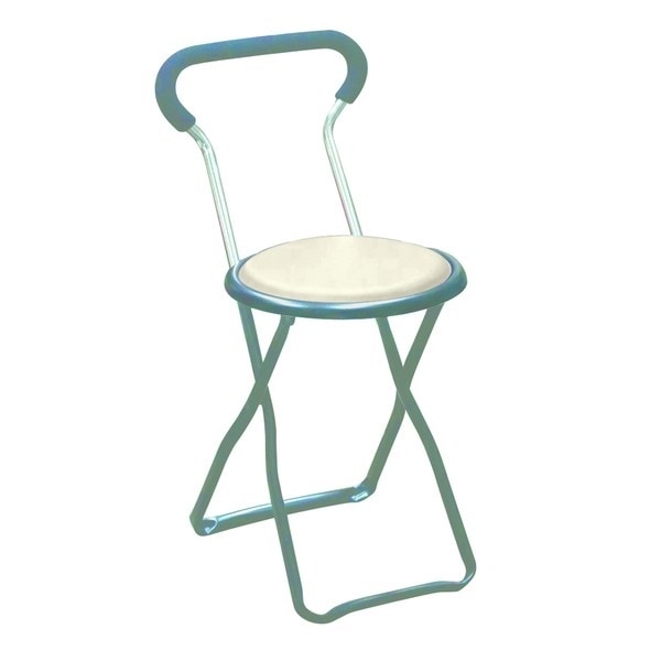 折りたたみ椅子 4脚セット ホワイトブラック 幅32cm 日本製 スチールパイプ ソニックチェア