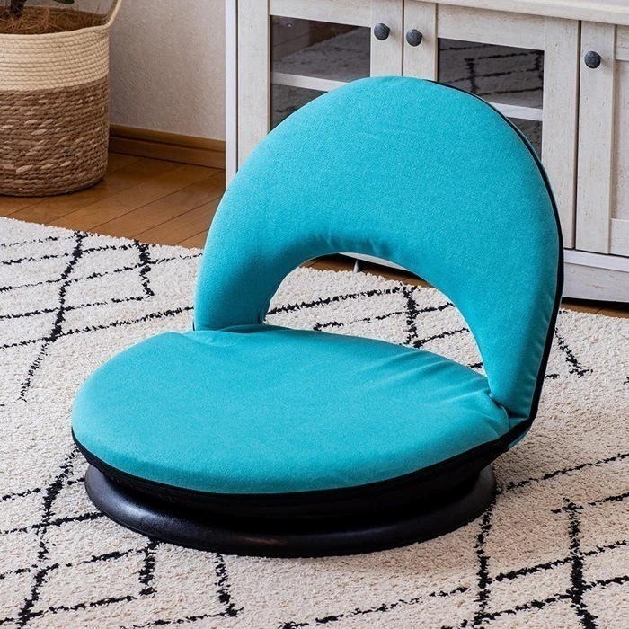 座椅子 porte ポルテ コンパクト回転座椅子 RMJD-25-TBL ターコイズブルー