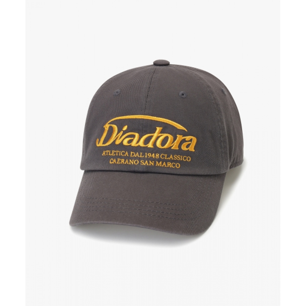 DIADORA ベーシックコットンツイルボールキャップチャコールグレー