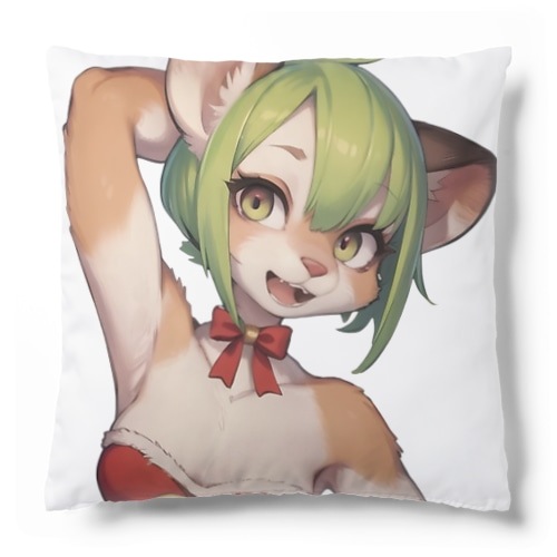 【文字入れ可能受注生産】ヤマネコの女の子　サマンサ クッション