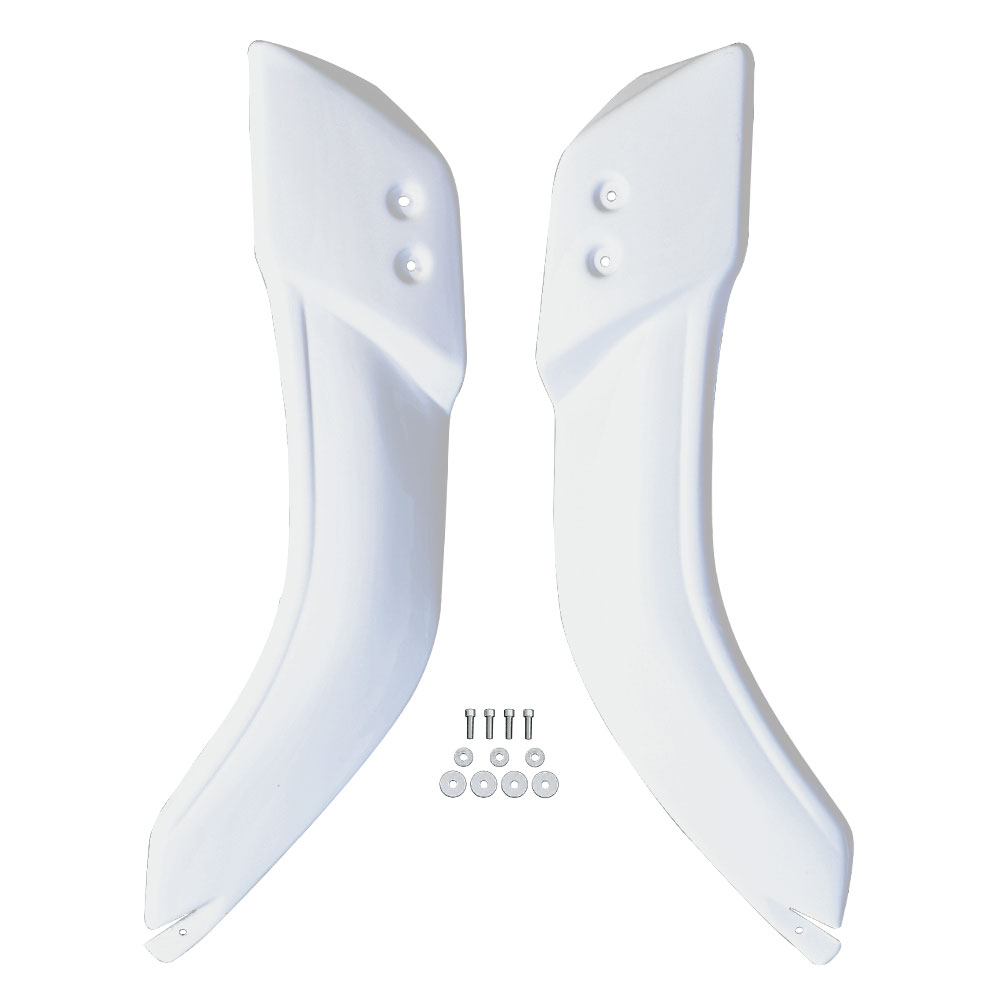 ジャイロキャノピー レッグシールド ホワイト ナックルガード 左右セット TA02 TA03 カスタム パーツ 手 脚 保護 雨避け 簡単