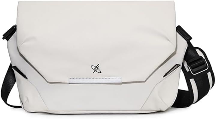 GYXX/光影行星 アポロx 1 磁気バックルショルダーバッグ メンズ向け ビジネス通勤日常用 ラップトップ対応 軽量コンパクト設計 防水加工 衝撃保護 快適な装着感 (しろ14インチ)