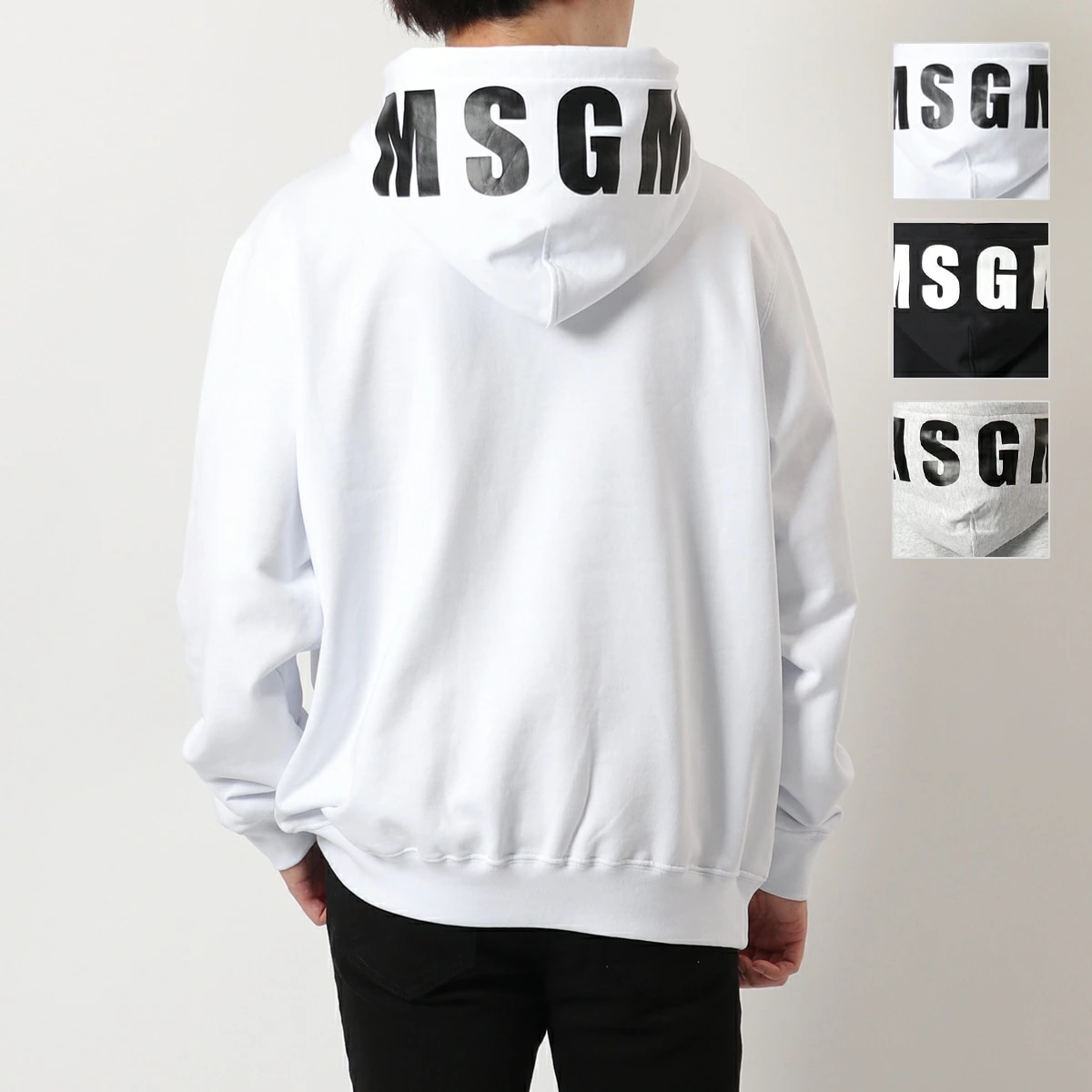 MSGM エムエスジーエム 2000 MM535 カラー3色 プルオーバー パーカー フードロゴ スウェットシャツ 長袖 ライト生地 メンズ レディース 16,744円