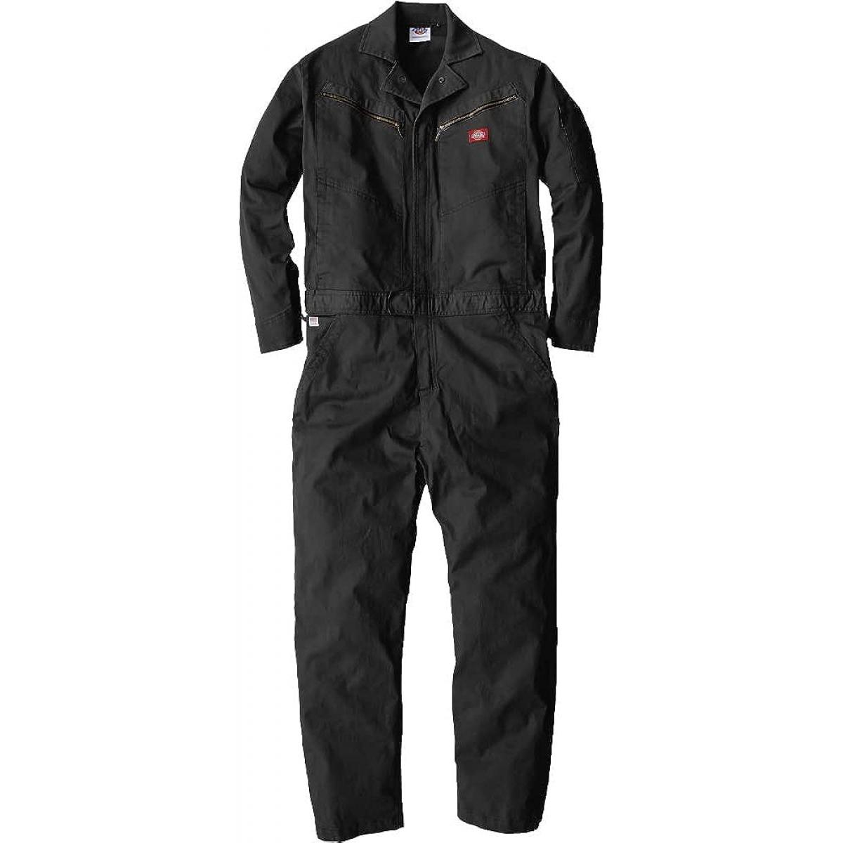 Dickies (ディッキーズ) ストレッチツイルツナギ ブラック LLサイズ D-726　ワークウェア 作業着 作業服 つなぎ オーバーオール